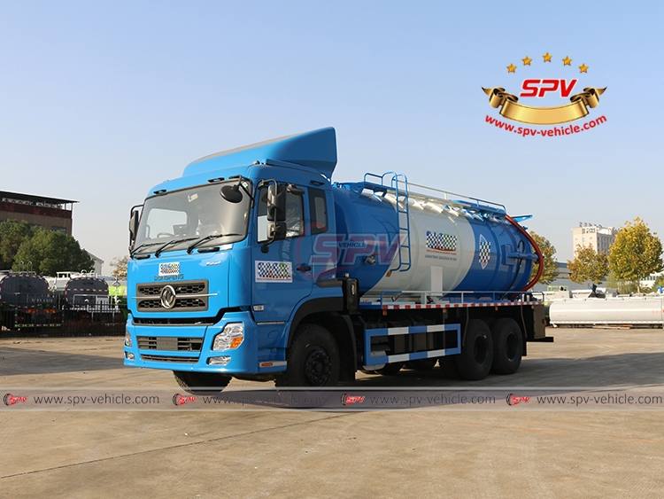 16,000 Litres Combined Vacuum Jetting Truck DongFeng - Left Front Side View 16,000 Litres Combined Vacuum Jetting Truck DongFeng - Left Front Side View